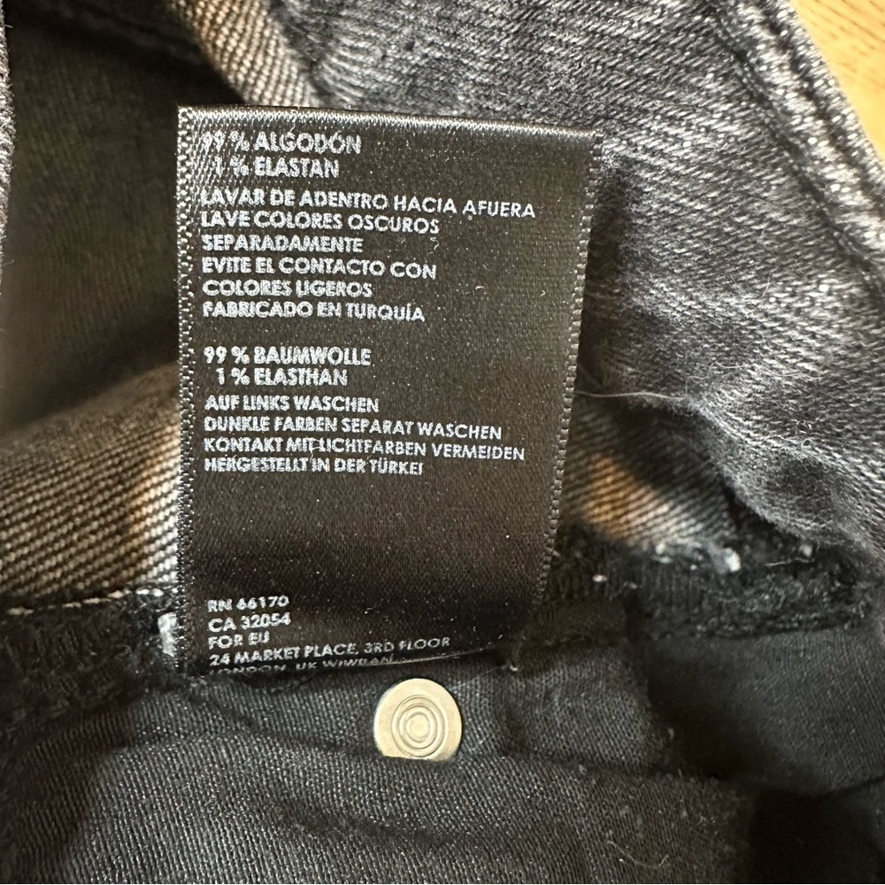 Urban Outfitters BGB Dillon Charcoal Black Relaxed Fit Jeans Size 27 - Picture 13 of 13